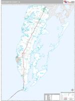 Northampton County, VA Wall Map Zip Code