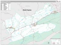 Tazewell County, VA Wall Map Zip Code