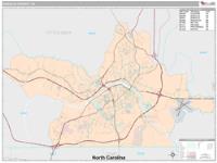 Danville County, VA Wall Map Zip Code