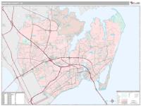 Hampton County, VA Wall Map Zip Code