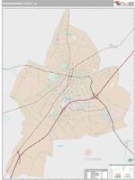 Harrisonburg County, VA Wall Map Zip Code