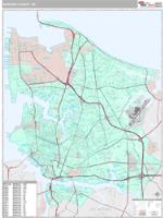 Norfolk County, VA Wall Map Zip Code
