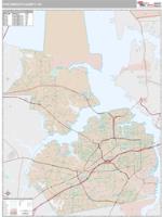 Portsmouth County, VA Wall Map Zip Code