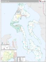 Island County, WA Wall Map Zip Code