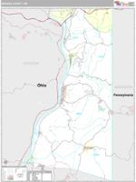 Brooke County, WV Wall Map Zip Code
