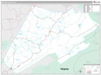 Monroe County, WV Wall Map Zip Code