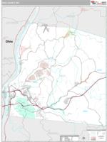 Ohio County, WV Wall Map Zip Code