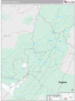 Pocahontas County, WV Wall Map Zip Code