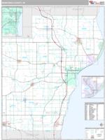 Manitowoc County, WI Wall Map Zip Code