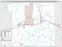 Monroe County, WI Wall Map Zip Code