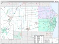 Racine County, WI Wall Map Zip Code