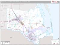 Brownsville-Harlingen Metro Area Wall Map