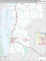 Burlington-South Burlington Metro Area Wall Map