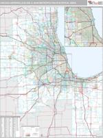 Chicago-Naperville-Elgin Metro Area Wall Map