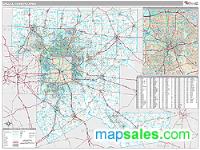 Dallas Metro Area Wall Map