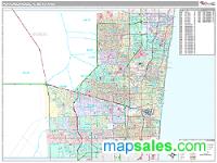 Fort Lauderdale Metro Area Wall Map