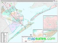 Galveston-Texas City Metro Area Wall Map