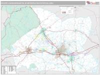 Hickory-Lenoir-Morganton Metro Area Wall Map