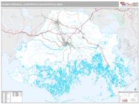 Houma-Thibodaux Metro Area Wall Map