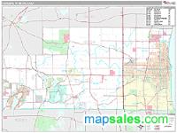 Kenosha Metro Area Wall Map