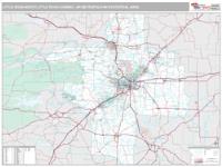 Little Rock-North Little Rock-Conway Metro Area Wall Map