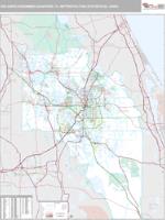 Orlando-Kissimmee-Sanford Metro Area Wall Map