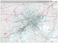 Philadelphia-Camden-Wilmington Metro Area Wall Map