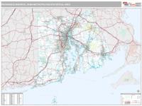 Providence-Warwick Metro Area Wall Map