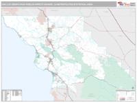 San Luis Obispo-Paso Robles-Arroyo Grande Metro Area Wall Map