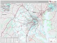 Washington-Arlington-Alexandria Metro Area Wall Map