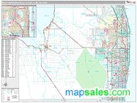 West Palm Beach-Boca Raton Metro Area Wall Map