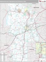 Worcester Metro Area Wall Map