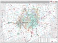 Dallas-Fort Worth-Arlington Metro Area Wall Map