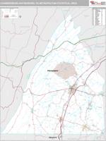 Chambersburg-Waynesboro Metro Area Wall Map