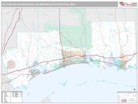 Gulfport-Biloxi-Pascagoula Metro Area Wall Map