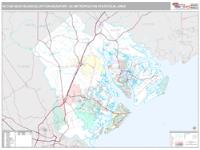 Hilton Head Island-Bluffton-Beaufort Metro Area Wall Map