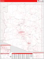 Arizona  Wall Map Zip Code