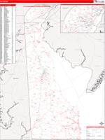 Delaware  Wall Map Zip Code