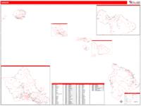 Hawaii  Wall Map Zip Code