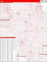 Illinois  Wall Map Zip Code