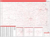 Kansas  Wall Map Zip Code