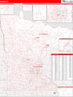 Minnesota  Wall Map Zip Code