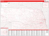 Nebraska  Wall Map Zip Code