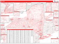 New York  Wall Map Zip Code