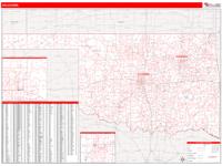 Oklahoma  Wall Map Zip Code