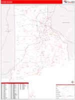 Rhode Island  Wall Map Zip Code