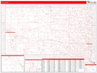 South Dakota  Wall Map Zip Code