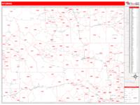 Wyoming  Wall Map Zip Code