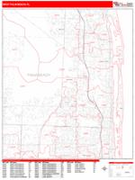 West Palm Beach Wall Map