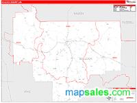 Bullock County, AL Wall Map Zip Code
